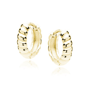 Cercei rotunzi argint placati cu aur galben Ø13 mm DiAmanti Z1910DEG-DIA (Argint 925‰ 2,7 g.)